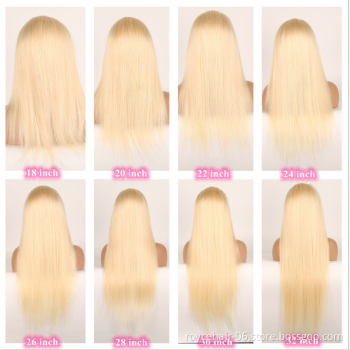 180% Density Raw Virgin Indian Hair 13X6 613 Blonde Body Wave HD Transparent Lace Frontal Human Hair Wigs for Black Women